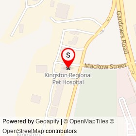 Kingston Regional Pet Hospital on Midland Avenue, Kingston Ontario - location map