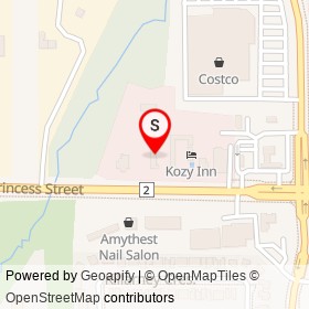 Green Acres Inn on Princess Street, Kingston Ontario - location map