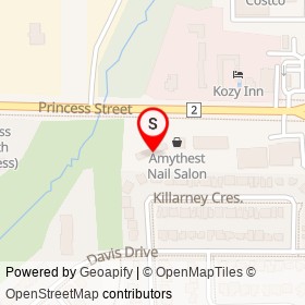 Kingston Motel West on Princess Street, Kingston Ontario - location map