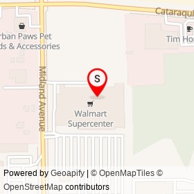 Walmart Pharmacy on Midland Avenue, Kingston Ontario - location map