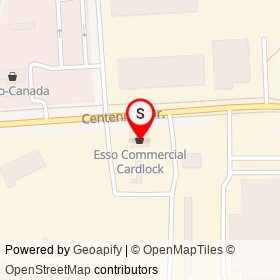 Esso Commercial Cardlock on Centennial Drive, Kingston Ontario - location map