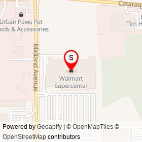 Walmart Supercenter on Midland Avenue, Kingston Ontario - location map