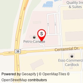 Petro-Canada - DC Fast Electric Car Charger on Centennial Drive, Kingston Ontario - location map