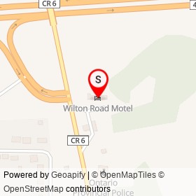 Wilton Road Motel on County Road 6, Loyalist Ontario - location map