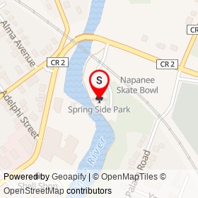 Spring Side Park on , Napanee Ontario - location map