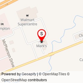 Mark's on Jim Kimmett Boulevard, Napanee Ontario - location map