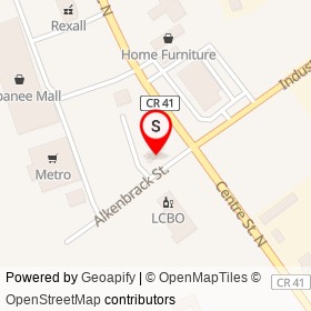 Wendy's on Alkenbrack Street, Napanee Ontario - location map
