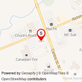 Tim Hortons on Centre Street North, Napanee Ontario - location map