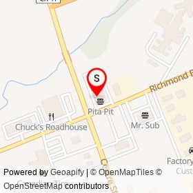 KFC on Richmond Boulevard, Napanee Ontario - location map