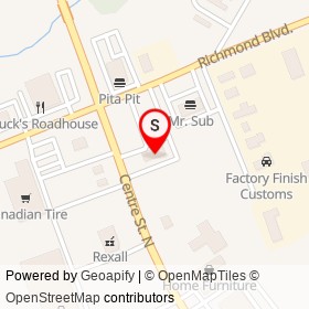 McDonald's on Centre Street North, Napanee Ontario - location map