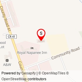 Comfort Inn on Community Road, Napanee Ontario - location map