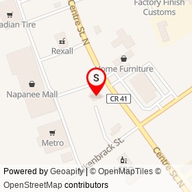 The Beer Store on Centre Street North, Napanee Ontario - location map