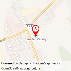 Camden Variety on Camden Road, Napanee Ontario - location map