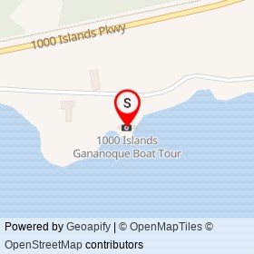1000 Islands Gananoque Boat Tour on Ivy Lea Road, Leeds and the Thousand Islands Ontario - location map
