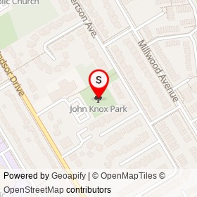 John Knox Park on , Brockville Ontario - location map