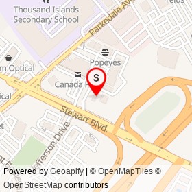 Petro-Canada on Stewart Boulevard, Brockville Ontario - location map