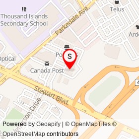 Pizza Pizza on Parkedale Avenue, Brockville Ontario - location map