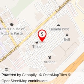 Gabriel Pizza on Parkedale Avenue, Brockville Ontario - location map