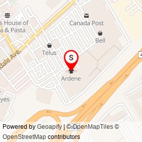 Ardene on Parkedale Avenue, Brockville Ontario - location map