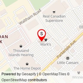 Sport Chek on Crocker Crescent, Brockville Ontario - location map