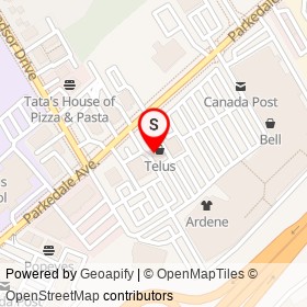 Money Mart on Parkedale Avenue, Brockville Ontario - location map