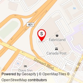 Gemmell's Garden Centre on Stewart Boulevard, Brockville Ontario - location map