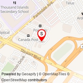 A&W on Parkedale Avenue, Brockville Ontario - location map