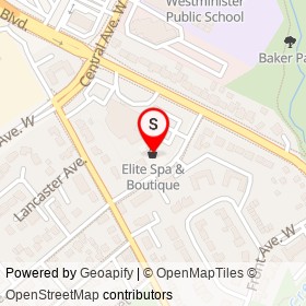 Elite Spa & Boutique on Schofield Avenue, Brockville Ontario - location map