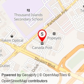 Domino's on Stewart Boulevard, Brockville Ontario - location map