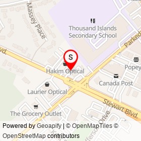 Tim Hortons on Stewart Boulevard, Brockville Ontario - location map