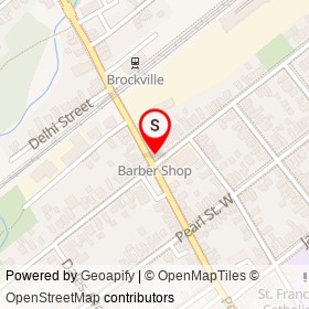 Barber Shop on Perth Street, Brockville Ontario - location map