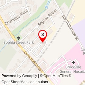 Leeds Pharmacy on Ormond Street, Brockville Ontario - location map