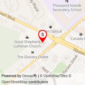 Swiss Chalet on Stewart Boulevard, Brockville Ontario - location map