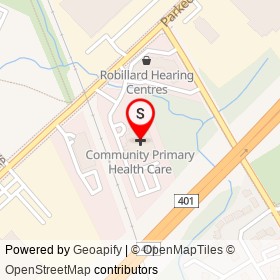 Community Primary Health Care on Parkedale Avenue, Brockville Ontario - location map