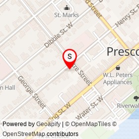 Centre Towne Dry Cleaners & Laundromat on Henry Street West, Prescott Ontario - location map