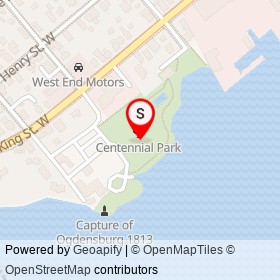 playground of Angels on Corrine Street, Prescott Ontario - location map