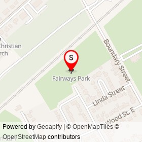 Fairways Park on , Prescott Ontario - location map