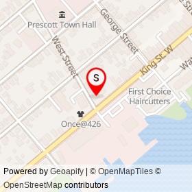 Prescott Service Centre on West Street, Prescott Ontario - location map