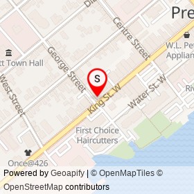 Prescott Turkish Restaurant on George Street, Prescott Ontario - location map