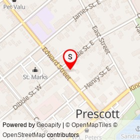 Luxe Decor on Edward Street, Prescott Ontario - location map