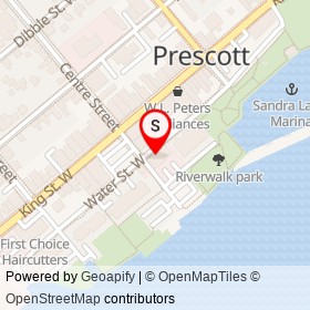 Dr. Kim Hansen on Water Street West, Prescott Ontario - location map