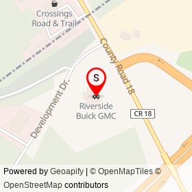 Riverside Buick GMC on Development Drive, Prescott Ontario - location map