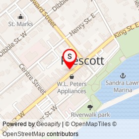 A Craft Boutique on King Street West, Prescott Ontario - location map