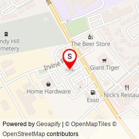 Burger King on Irvine Road, Prescott Ontario - location map