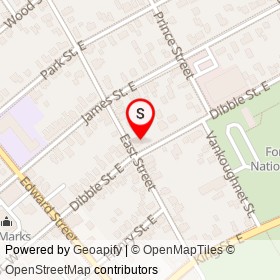 Colonel's Inn on East Street, Prescott Ontario - location map