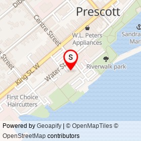 Cassidy's Engraving & Trophies on Water Street West, Prescott Ontario - location map