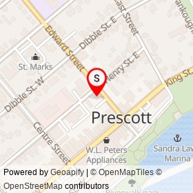 Playit Star on Henry Street West, Prescott Ontario - location map