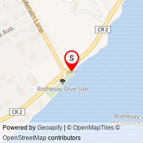 The  Rothesay shipwreck on County Road 2, Augusta Ontario - location map