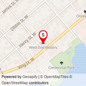 West End Motors on Ann Street, Prescott Ontario - location map
