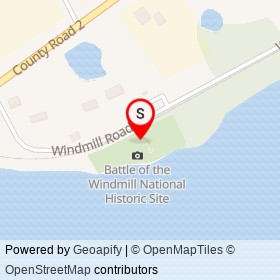 Battle of the Windmill on Windmill Road, Edwardsburgh/Cardinal Ontario - location map